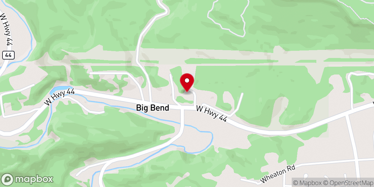 Map showing location of Big Bend Presbyterian Church