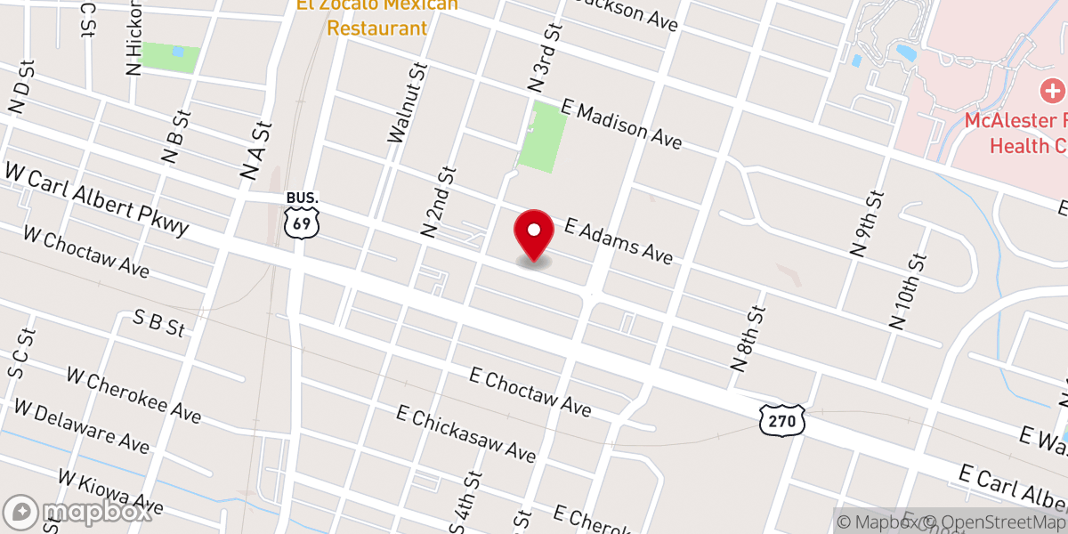 Map showing location of All Saints Episcopal Church