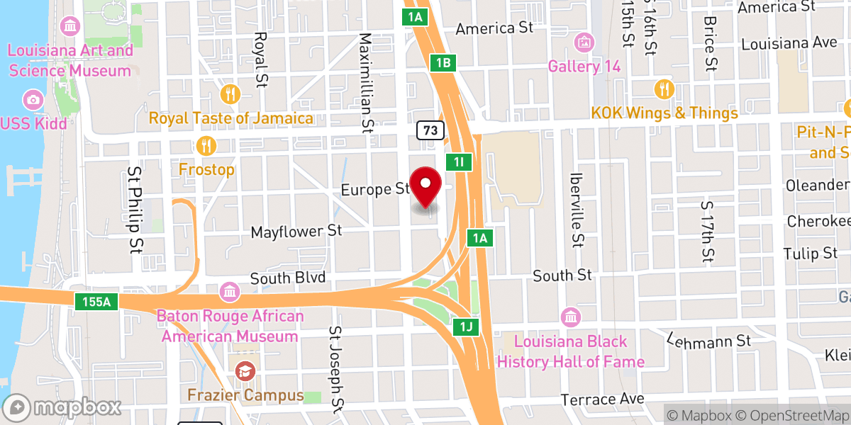 Map showing location of Saint Agnes Catholic Church- Food Pantry