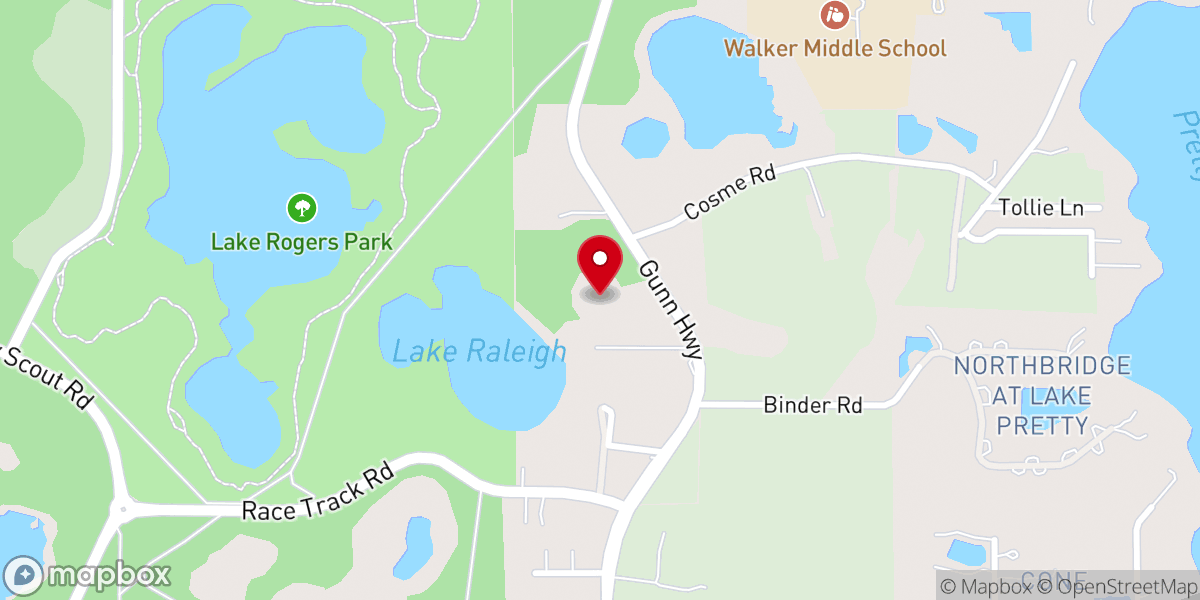 Map showing location of Central Bible Chapel