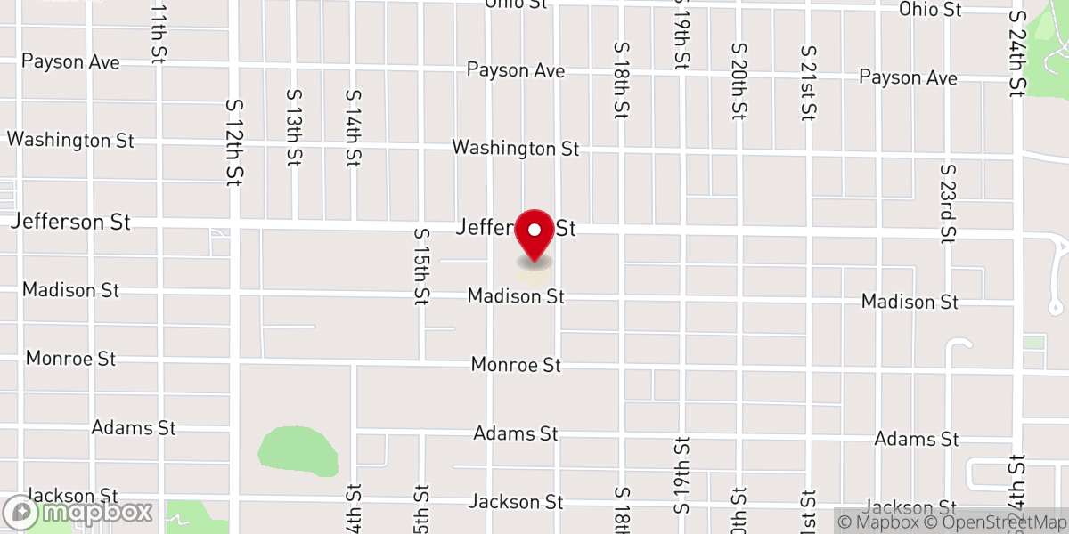 Map showing location of St James Lutheran Church and School