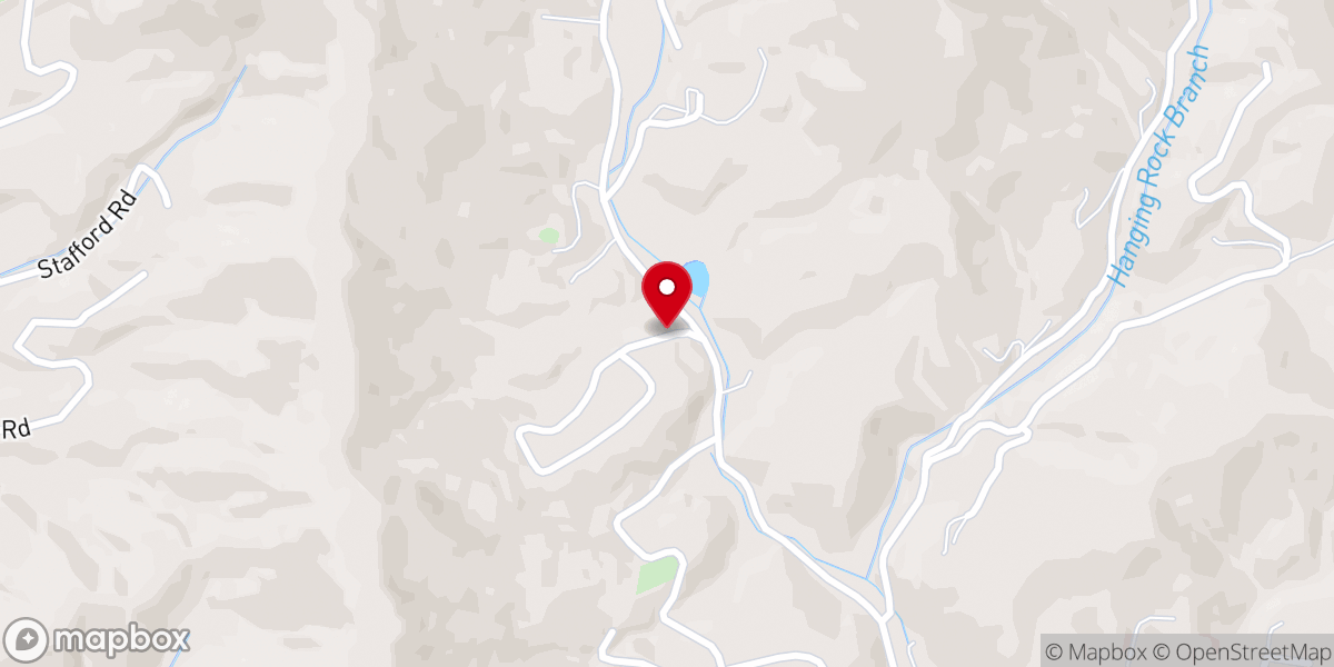 Map showing location of Beaver Creek Baptist Church