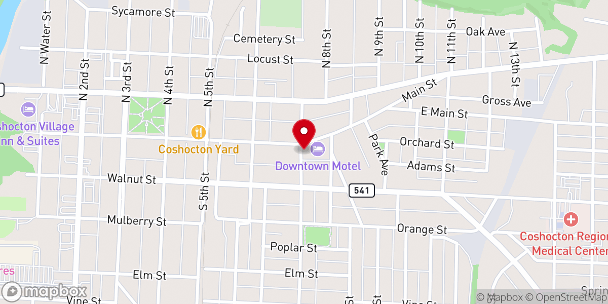 Map showing location of Trinity Episcopal Church