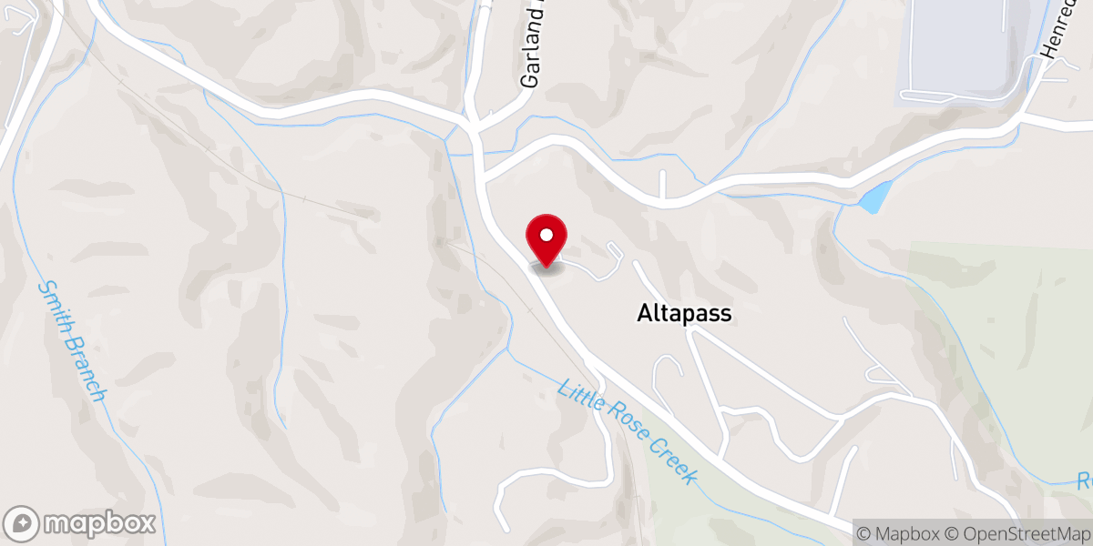 Map showing location of Altapass Baptist Church