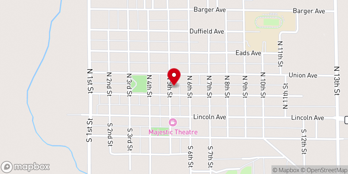 Map showing location of Christian Church Parsonage