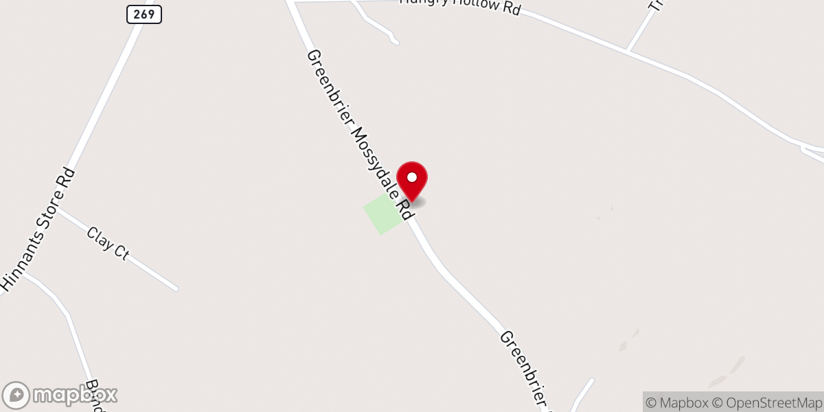 Map showing location of Greenbrier United Methodist