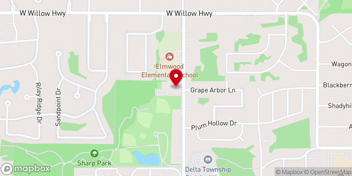 Map showing location of St David's Episcopal Church
