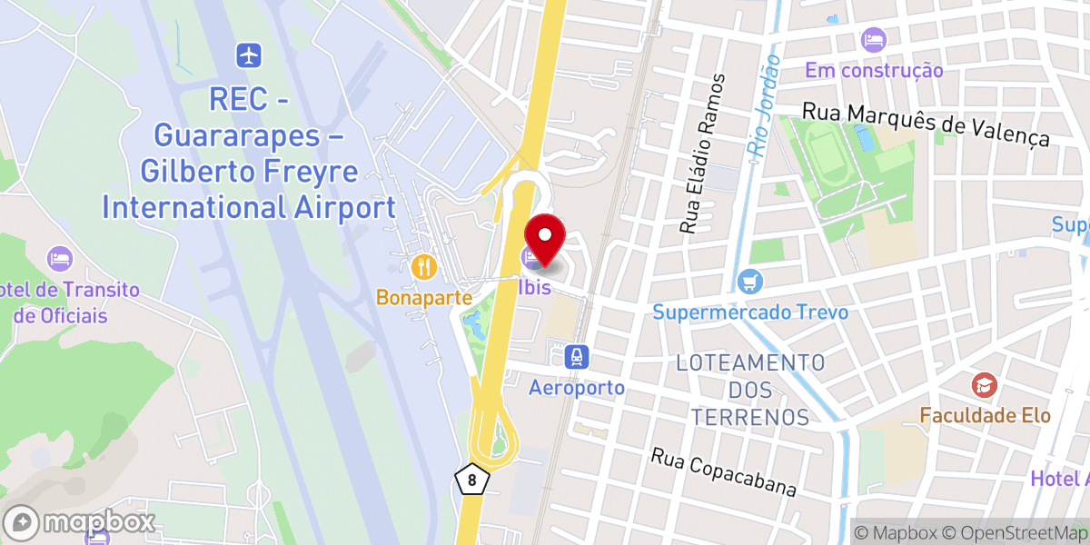 Map showing location of 1ª Igreja Batista em Boa Viagem