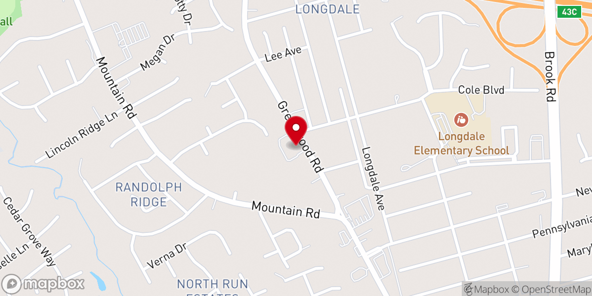 Map showing location of Greenwood United Methodist Church