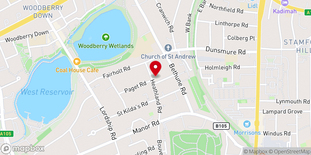 Map showing location of Pinters Shul