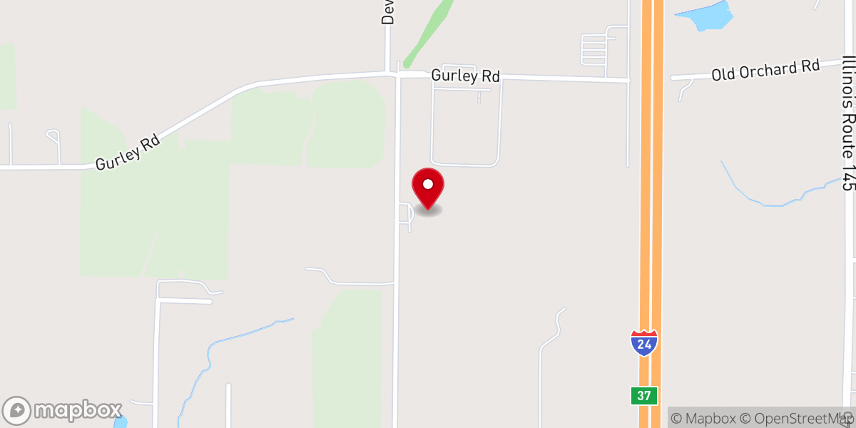 Map showing location of Misty Meadows Senior Living Center