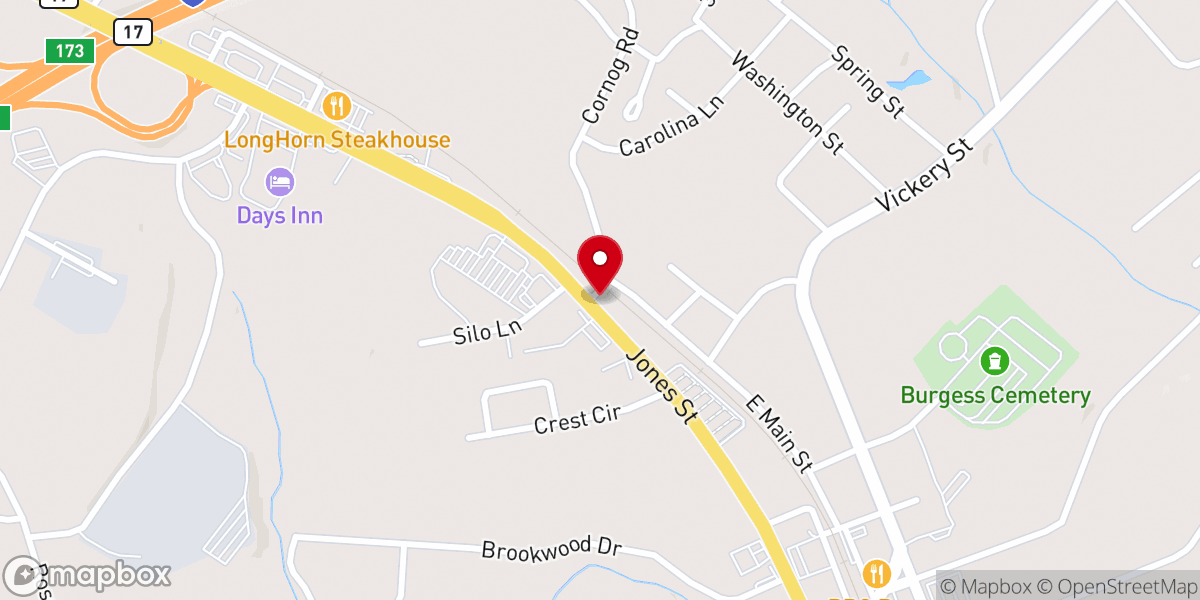 Map showing location of Fairview Missionary Baptist Church