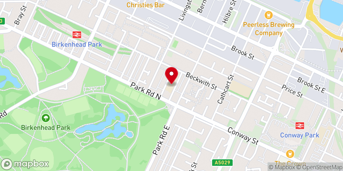 Map showing location of The Priory Parish C E Primary School