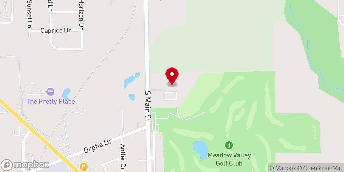 Map showing location of First United Methodist Church of Middlebury