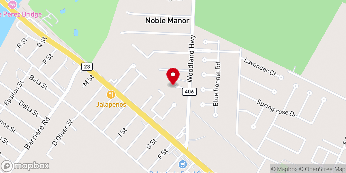 Map showing location of Belle Chasse Ebenezer Temple Seventh-day Adventist Church