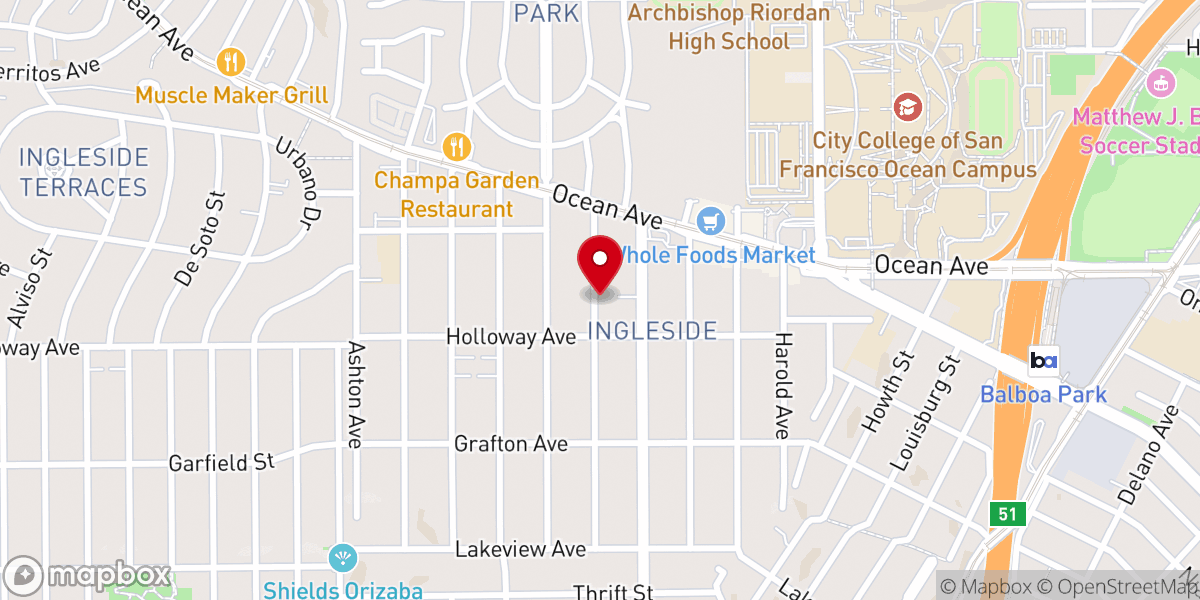 Map showing location of New Providence Baptist Church