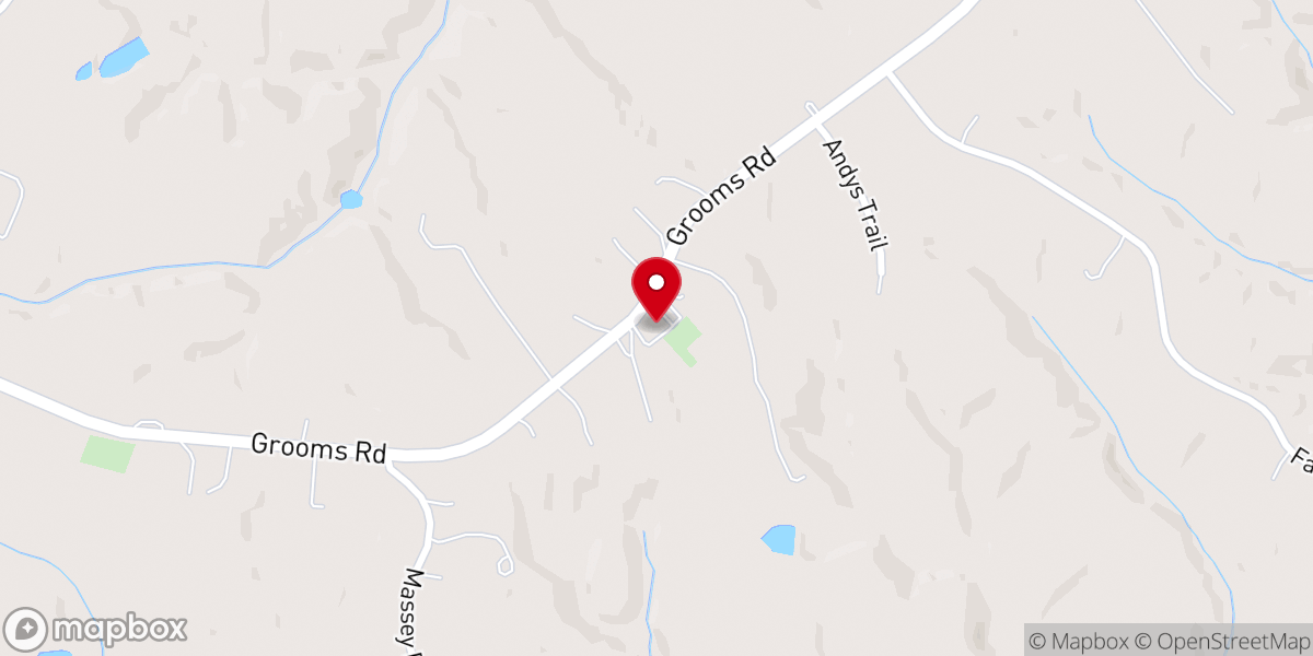 Map showing location of Groom's Chapel Missionary Baptist Church