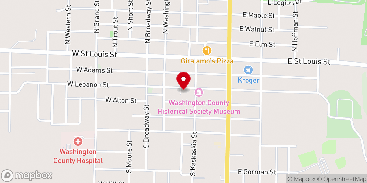 Map showing location of Nashville Christian Church