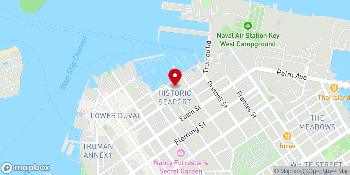 Map showing location of Key West Weddings on the Water