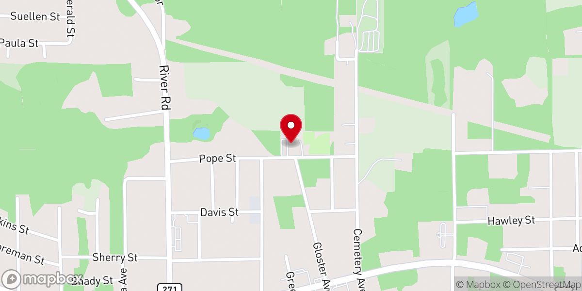Map showing location of First Baptist Church of Sneads