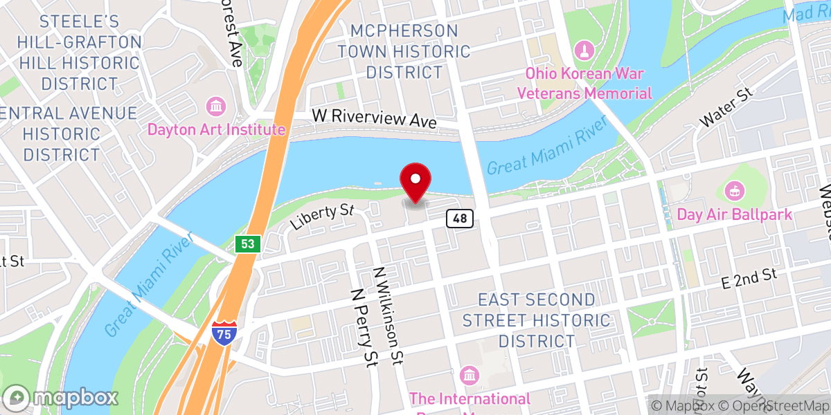 Map showing location of First Baptist Church