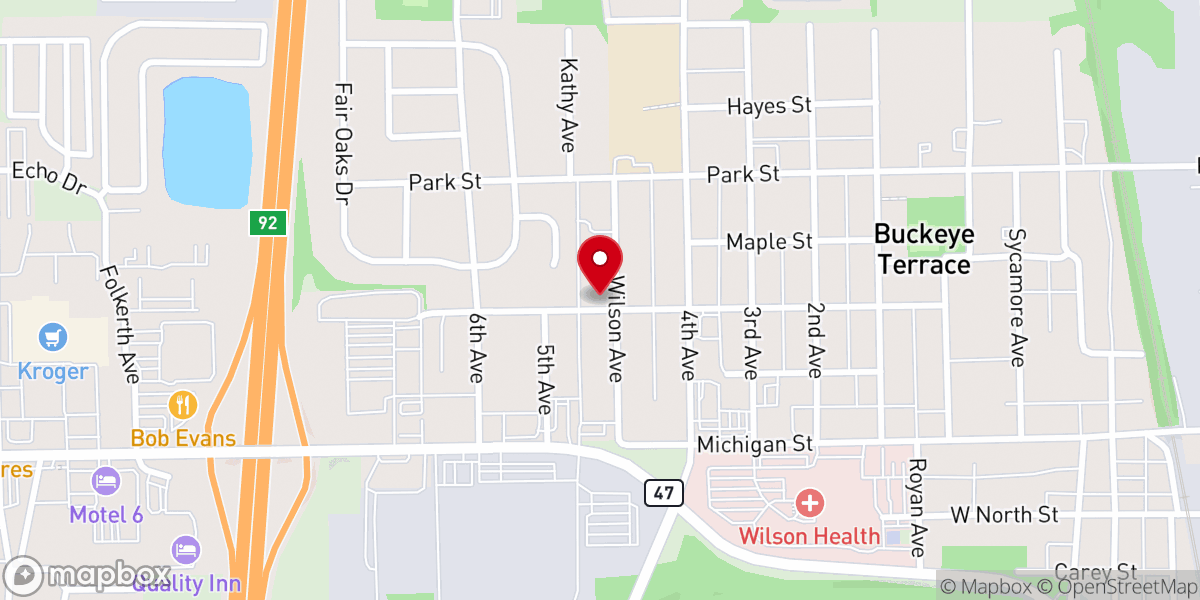 Map showing location of Northland Church of Christ