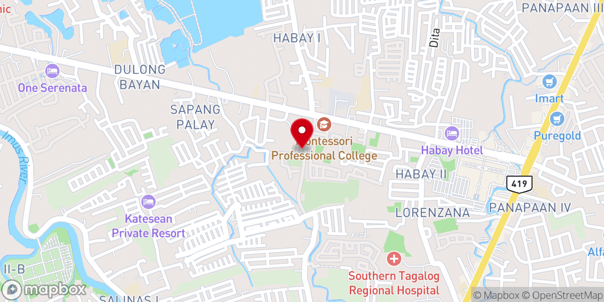Map showing location of Bagong Likha Baptist Church