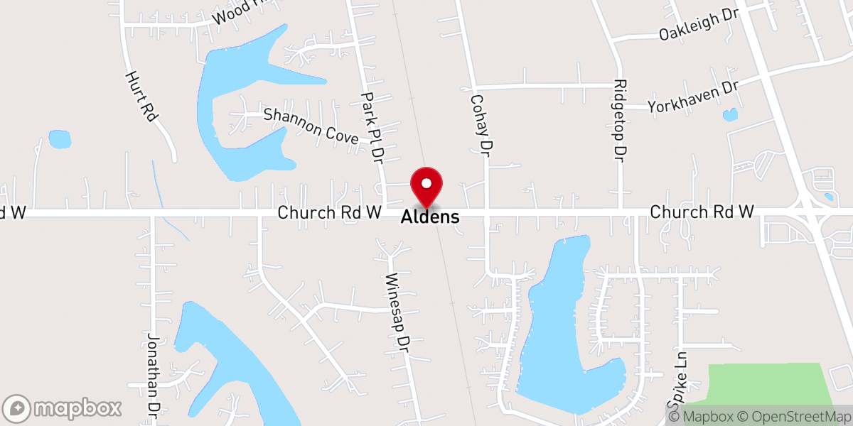 Map showing location of Shady Grove Baptist Church -Horn Lake