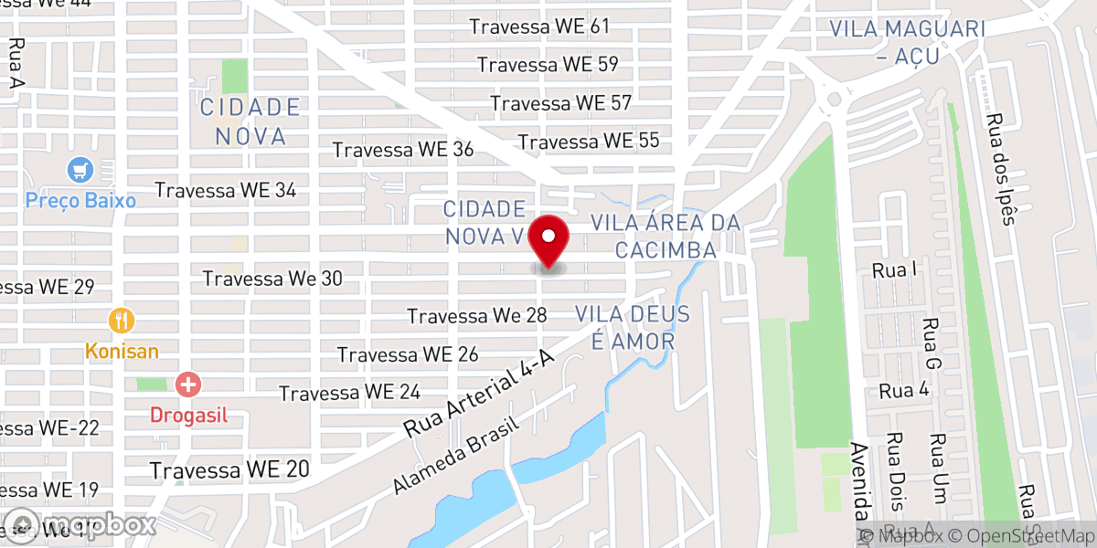 Map showing location of Igreja Cristã Evangélica Em Ananindeua