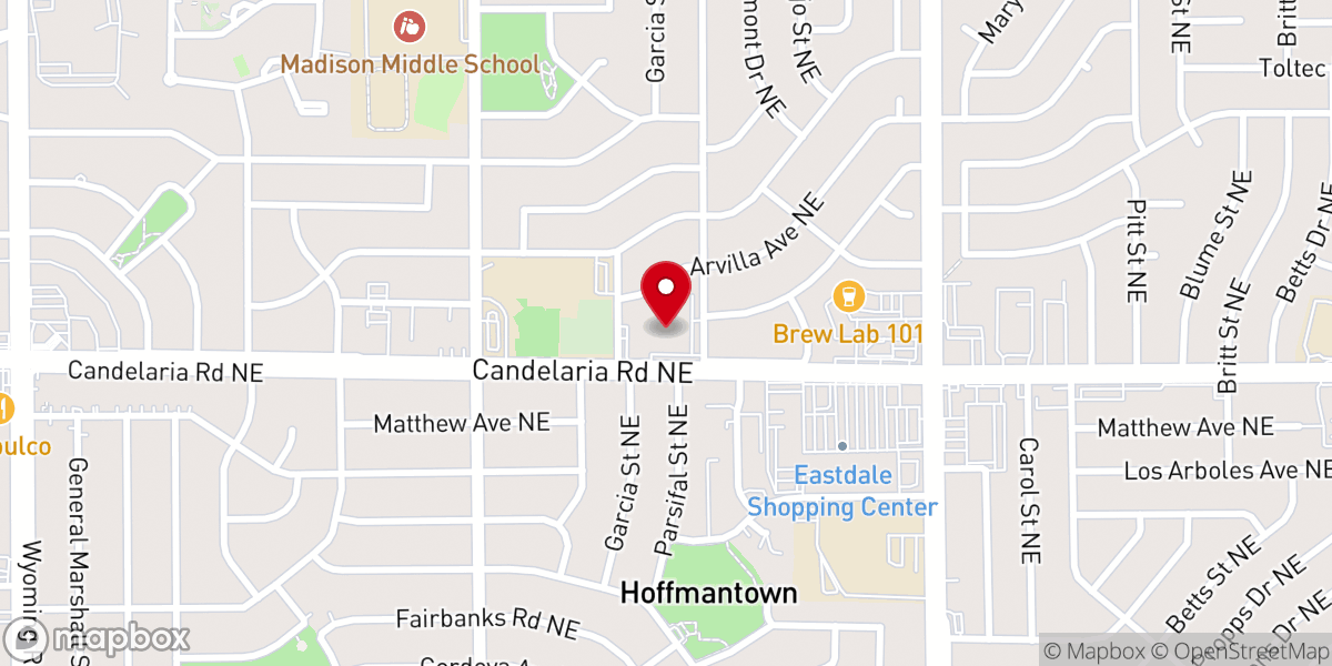 Map showing location of Covenant Presbyterian Church
