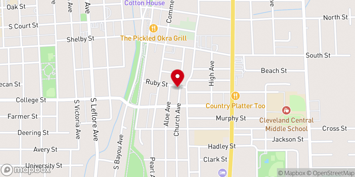 Map showing location of Saint Peters Rock Missionary Baptist Church