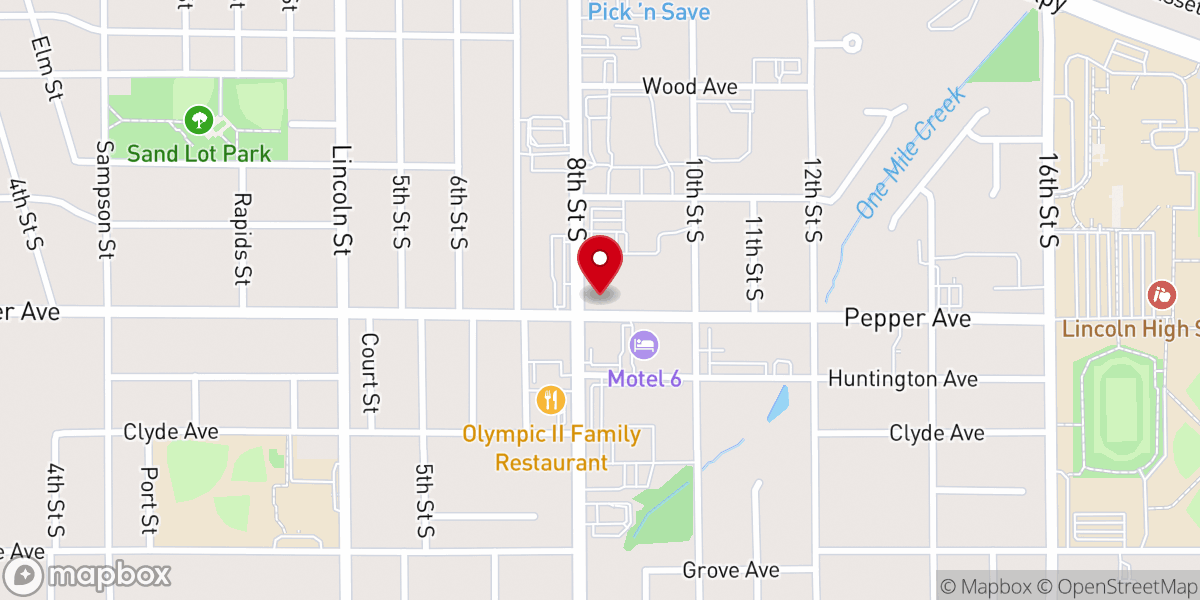Map showing location of Wisconsin Rapids Floral & Gifts