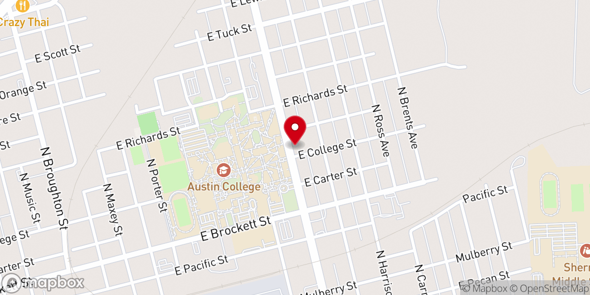 Map showing location of Grand Avenue Presbyterian Church