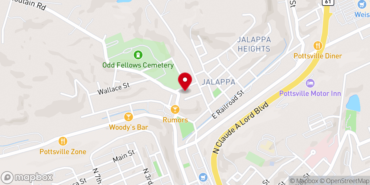 Map showing location of Mary Queen of Peace Catholic Chapel