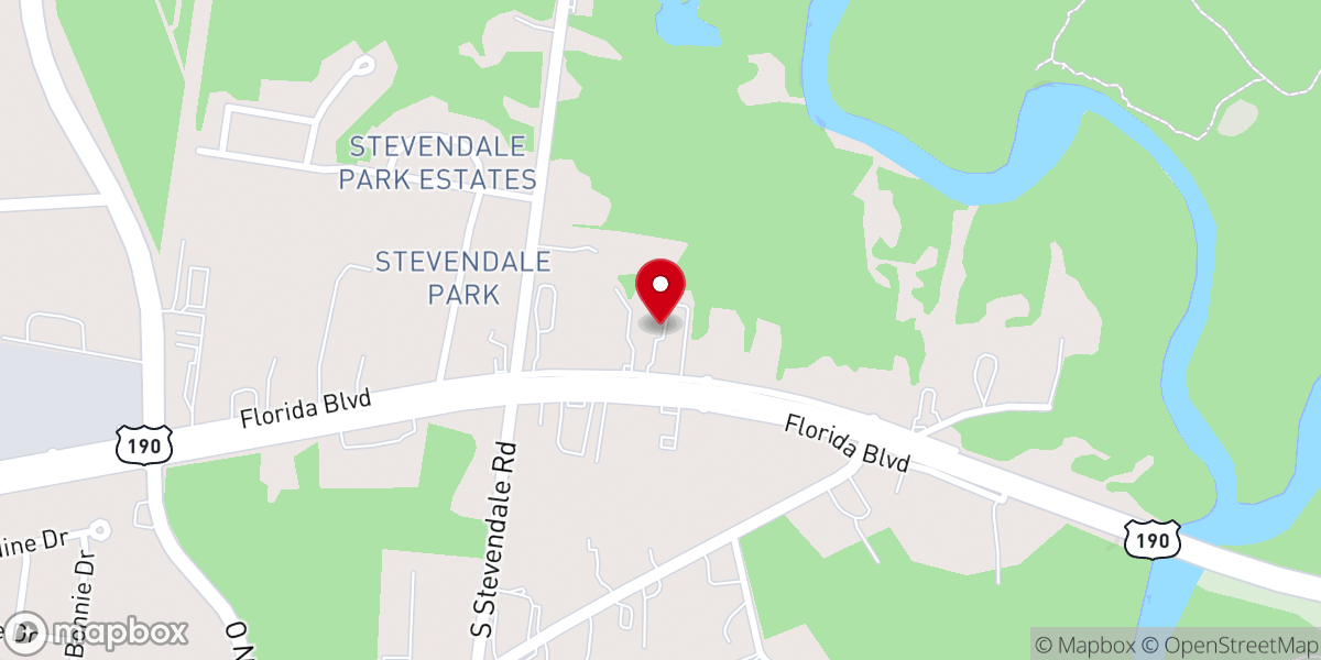 Map showing location of Central Baptist Church
