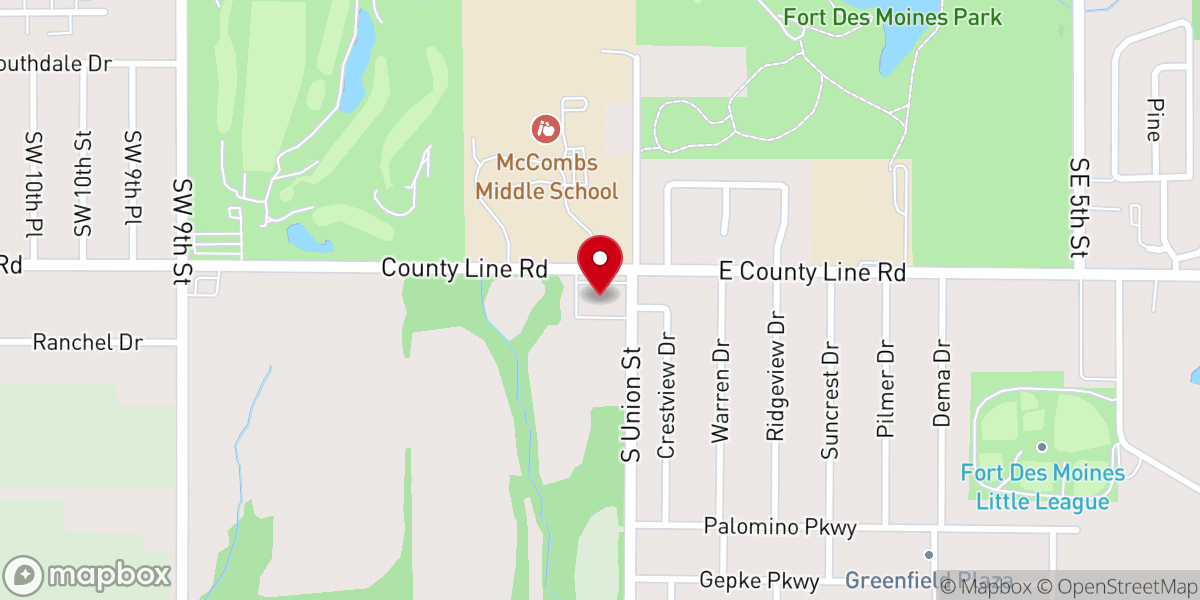 Map showing location of Grace Baptist Church