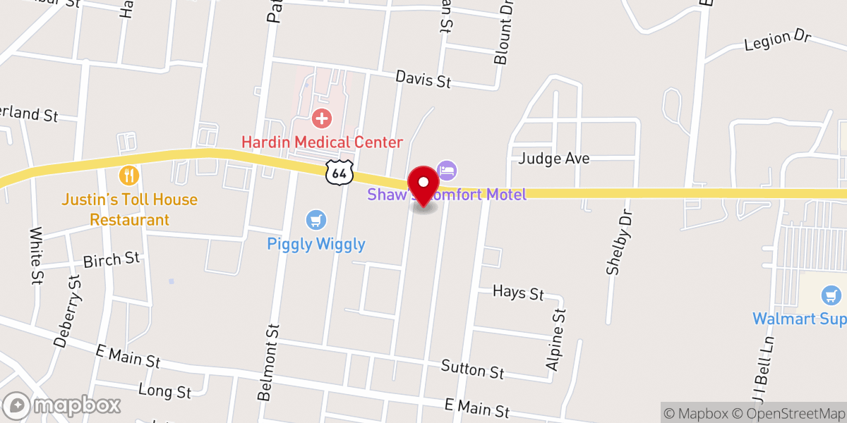 Map showing location of Eureka Methodist Church