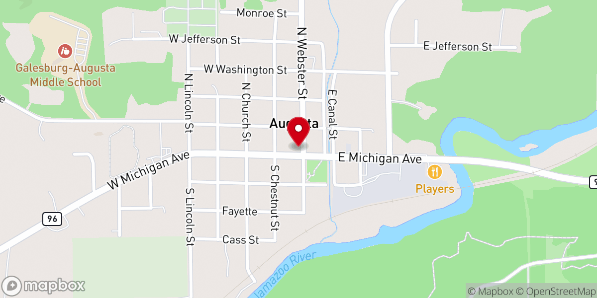 Map showing location of Augusta Fellowship United Methodist