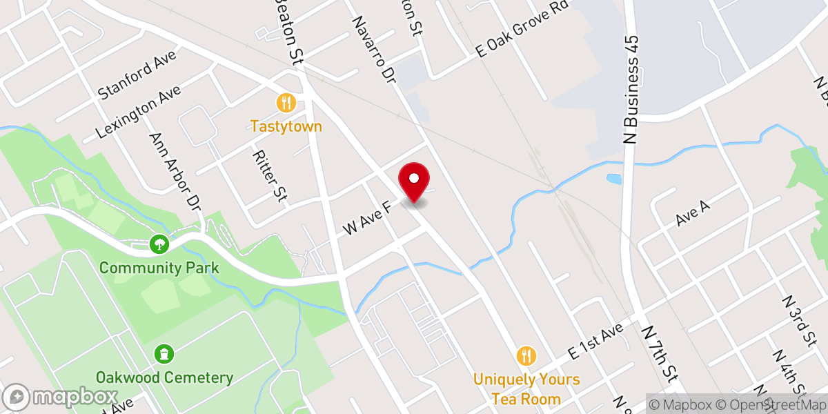 Map showing location of Praise Temple Church of God and Christ