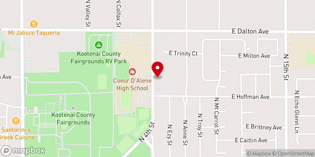 Map showing location of D L Beebe Ministries