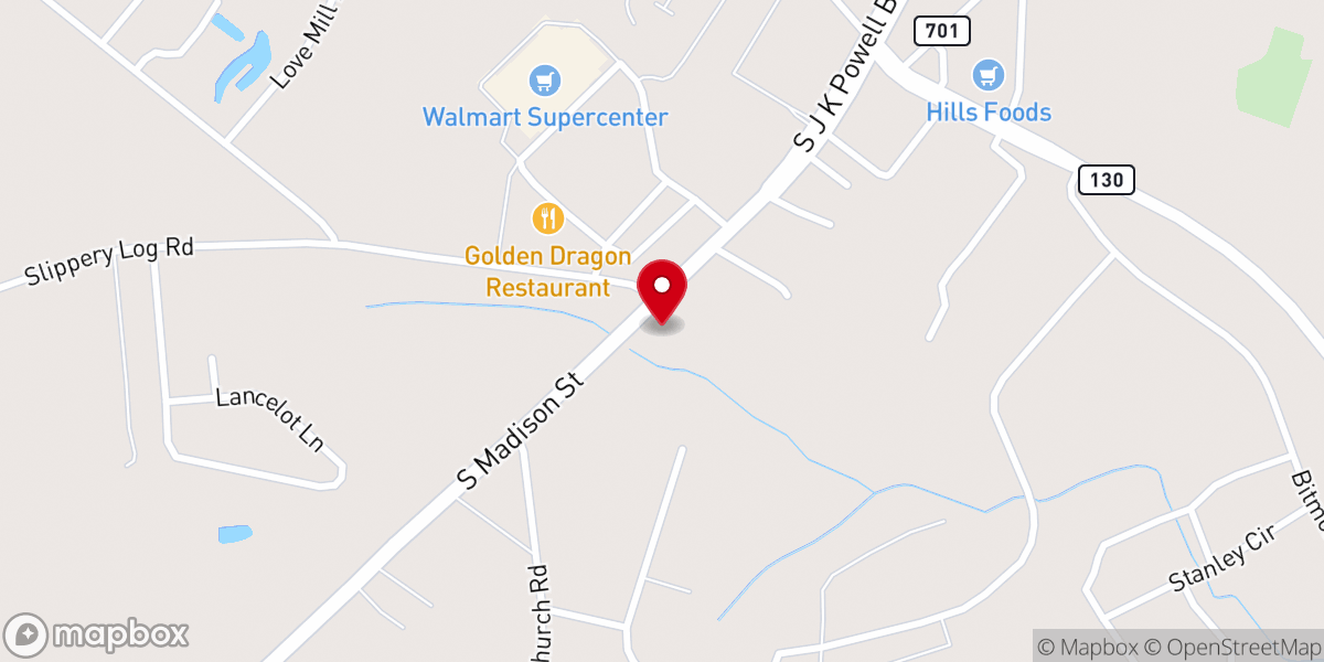 Map showing location of Diamond Branch Baptist Missionary Baptist Church