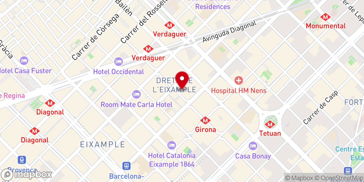 Map showing location of Meditació Kadampa Barcelona