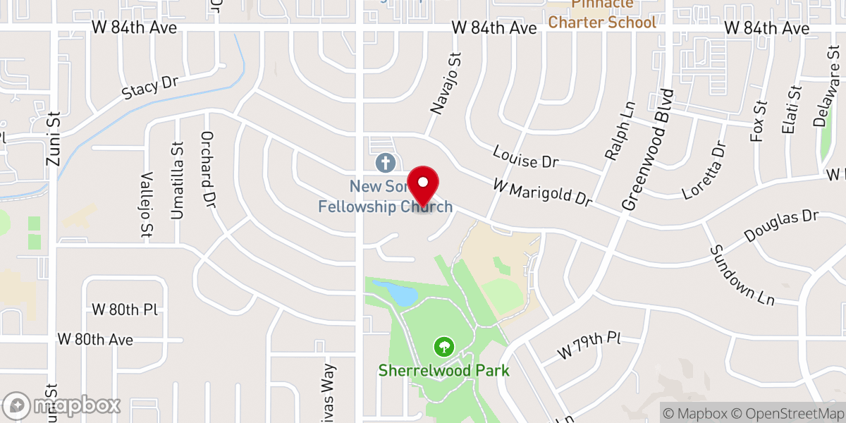 Map showing location of Thornton-Westminster First Church