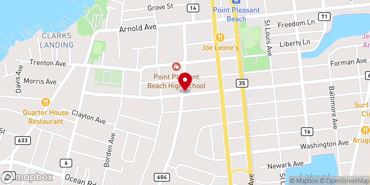 Map showing location of St Mary's by the Sea Episcopal Church