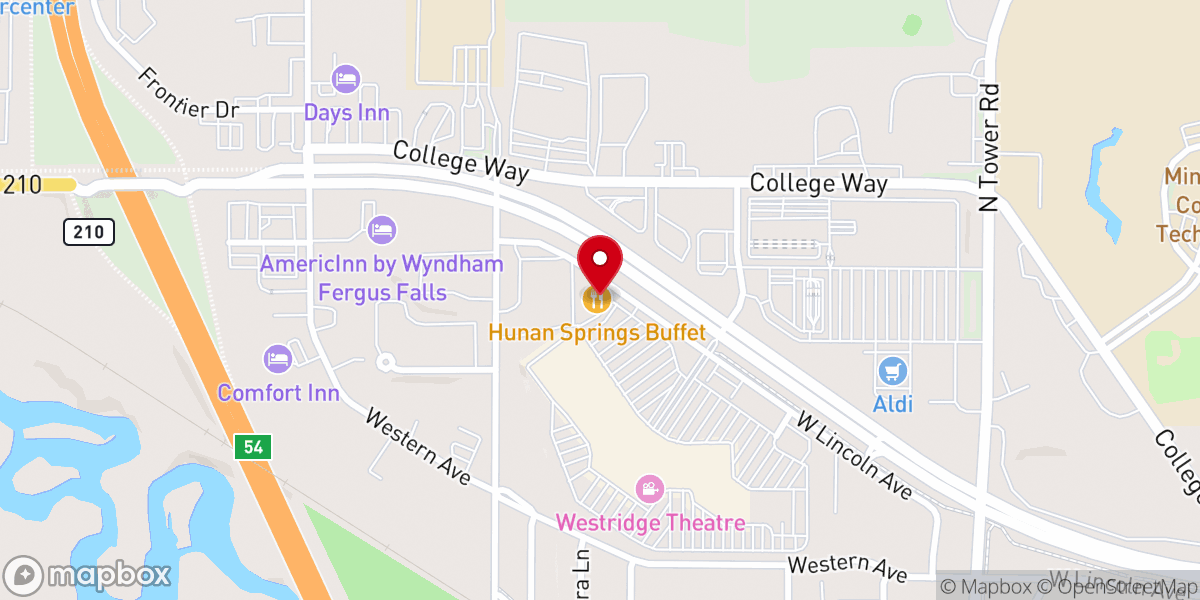 Map showing location of Hunan Spring Buffet