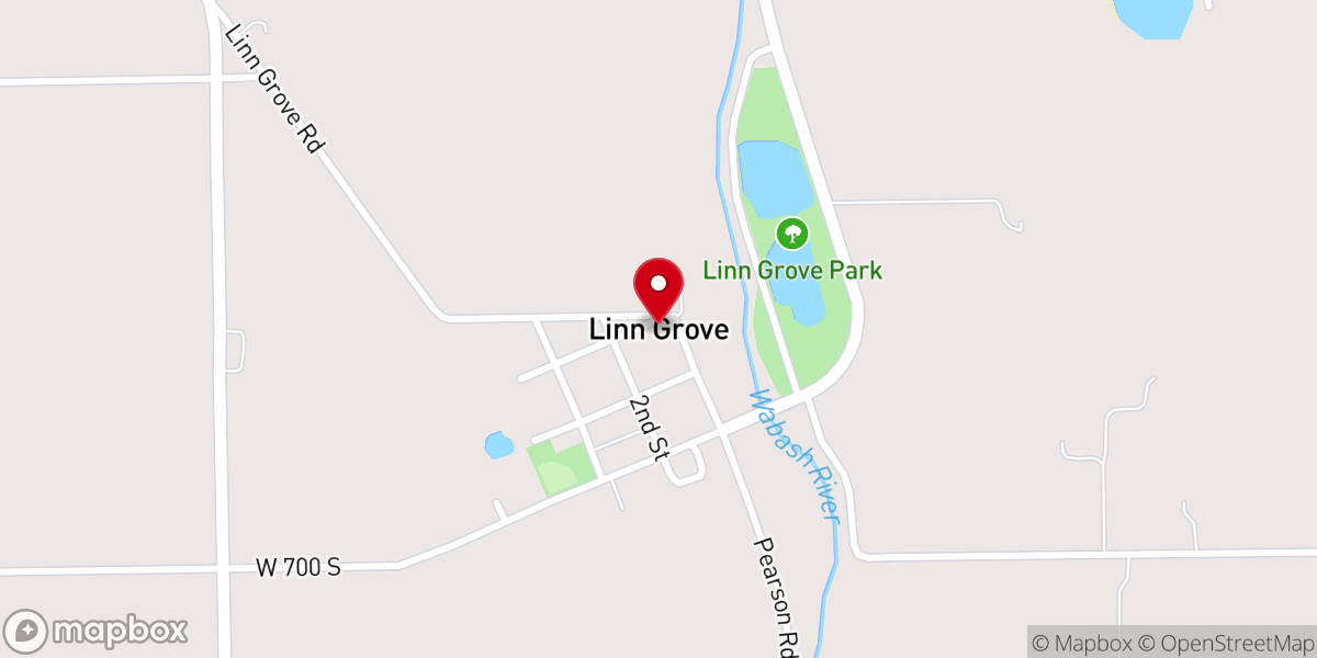 Map showing location of Linn Grove
