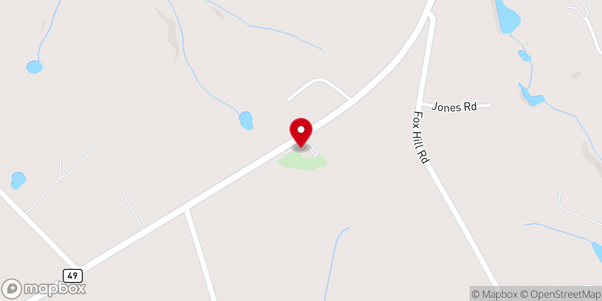Map showing location of Oak Grove Baptist Church No. 1