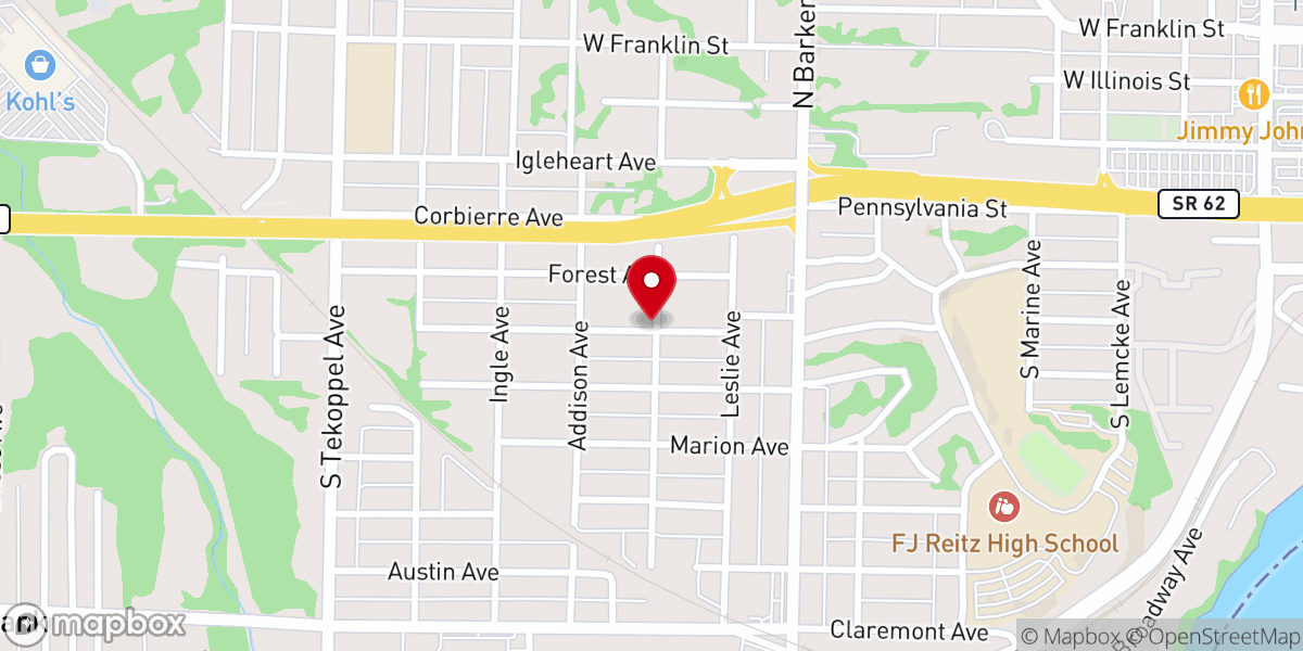 Map showing location of St. James West Church
