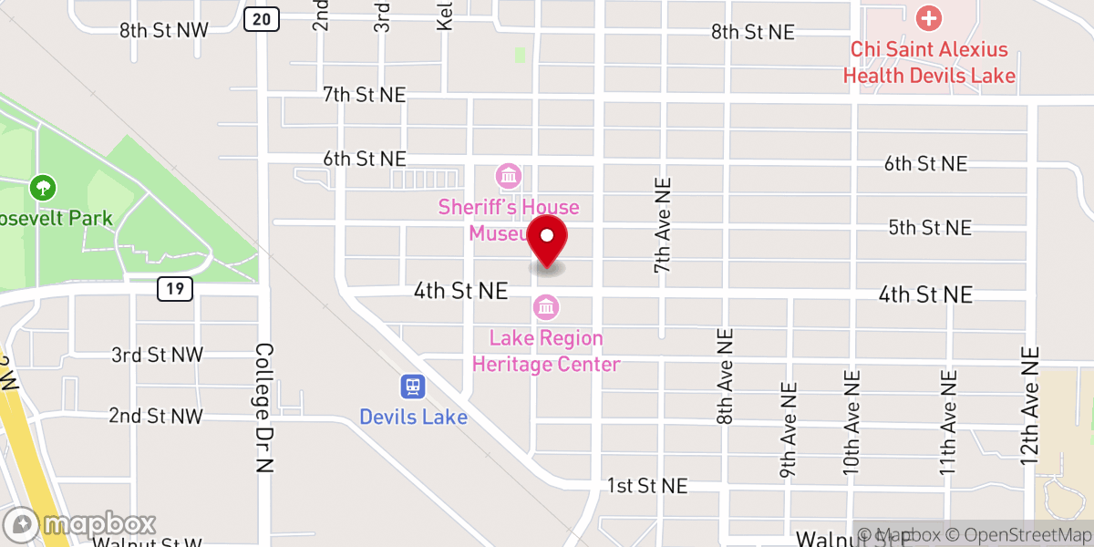 Map showing location of St Joseph's Closet