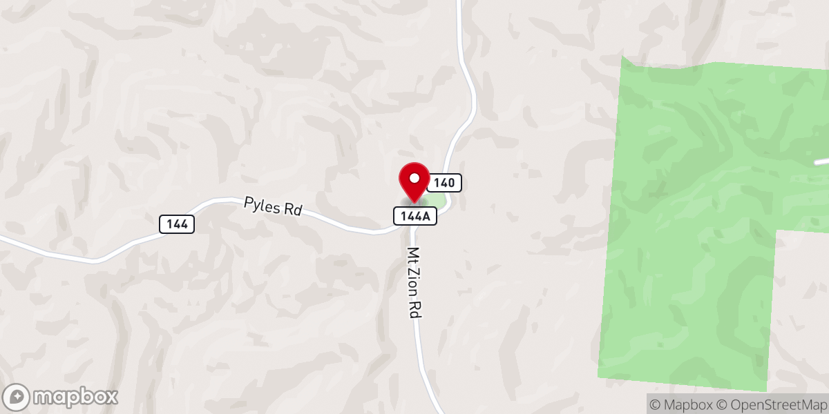 Map showing location of Fox Fairview Church
